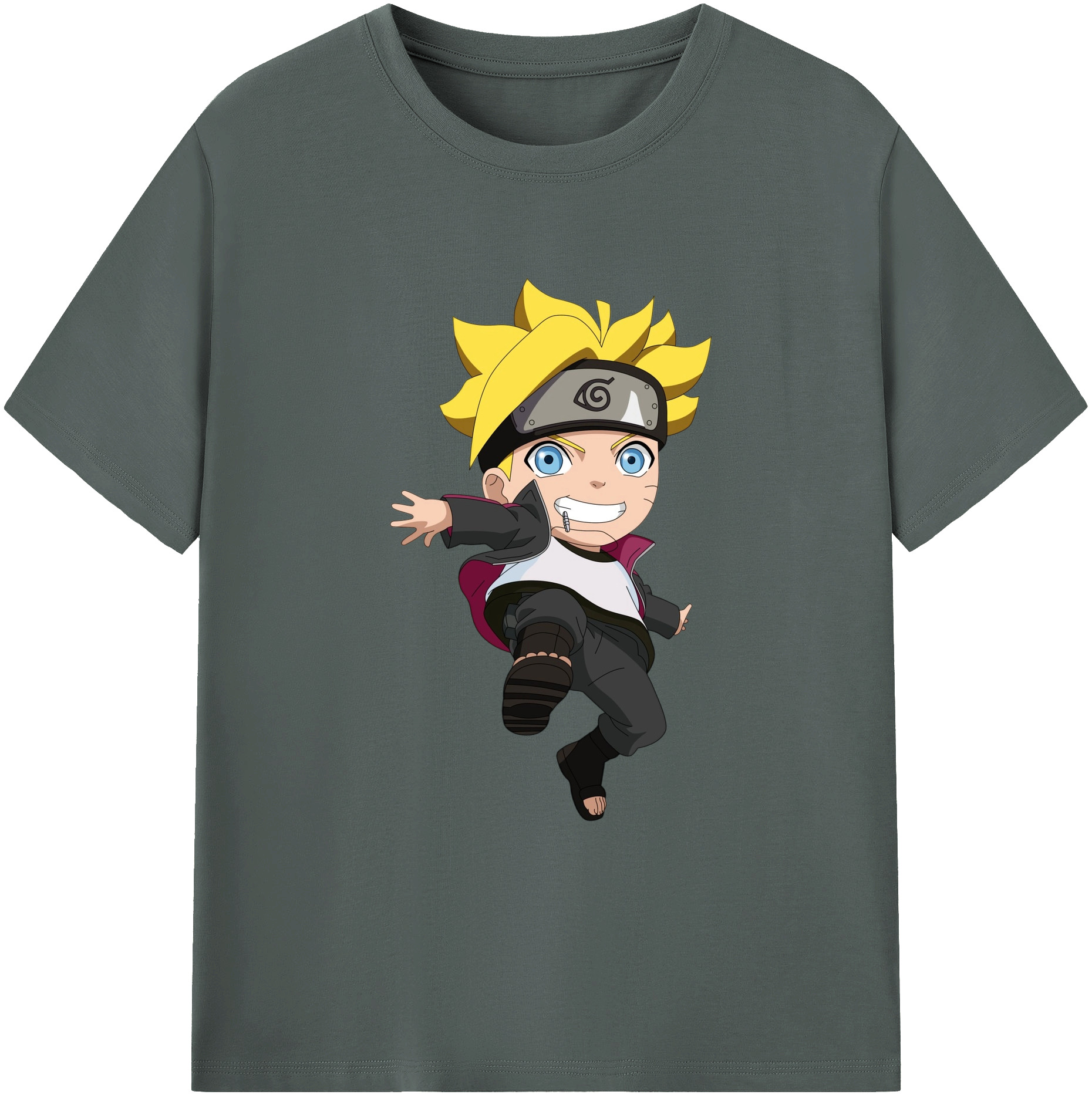 （画像用） NARUTO -ナルト- うずまき ボルト Uzumaki Boruto 綿100％ メンズ半袖Tシャツ｜肌触りやわらか＆通気性